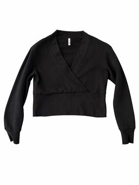 JAG Brand cropped v wrap sweatshirt